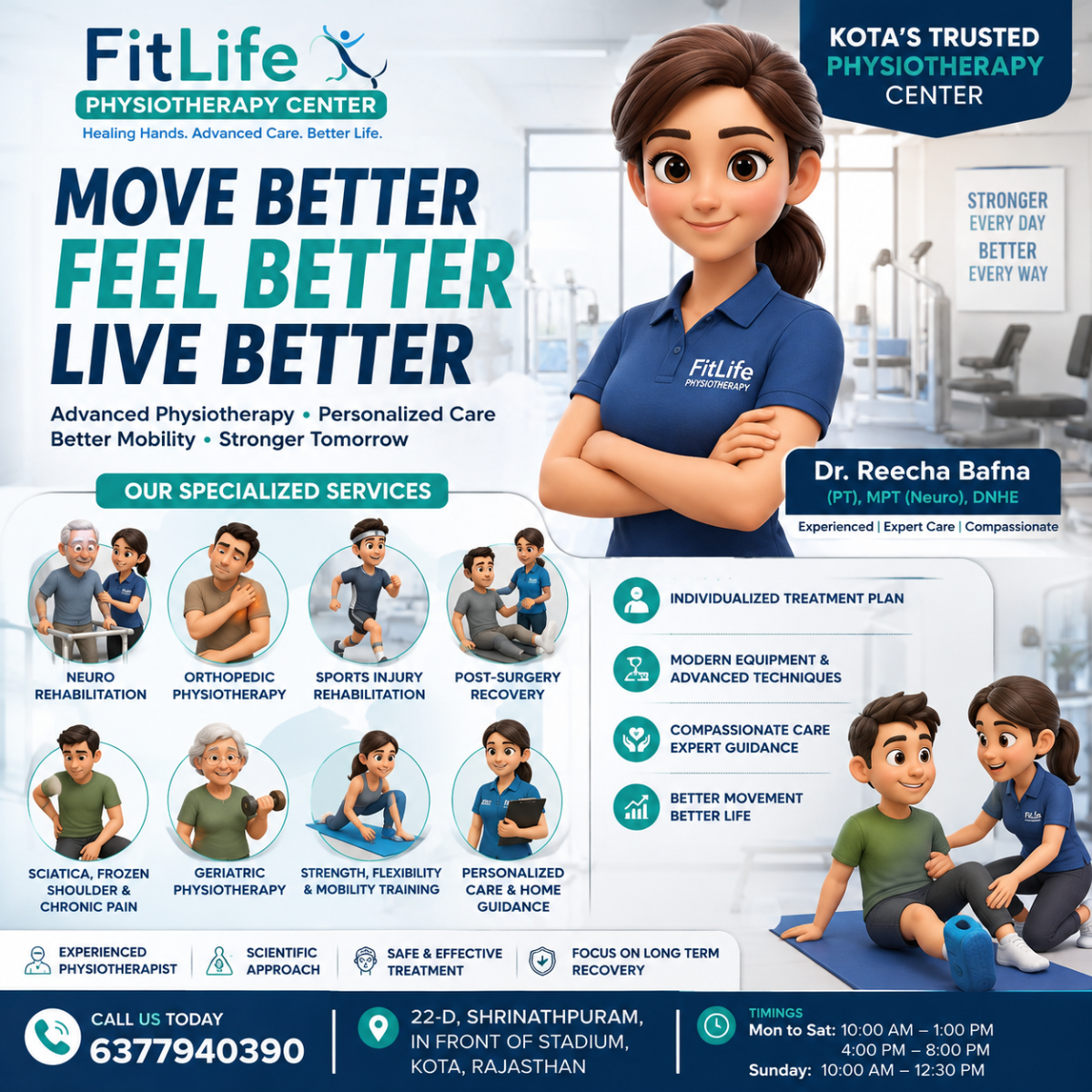 Dr. Reecha Bafna – FitLife Physiotherapy Center, Kota